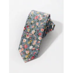 Corbata con estampado floral de moda para fiesta (Nuevo)