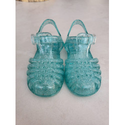 Zapatillas azules de goma, size 6 niña (bebé)